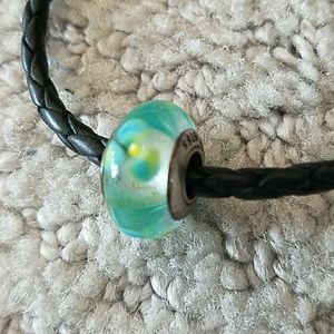 Glass Flower Pandora Charm